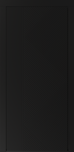 Входные двери Сталлер Comfort 3K ЮП-29 ZB 999-2 Черный кварц - ЮП-15 (декоративная зеркальная вставка) ZB 999-2 Черный кварц