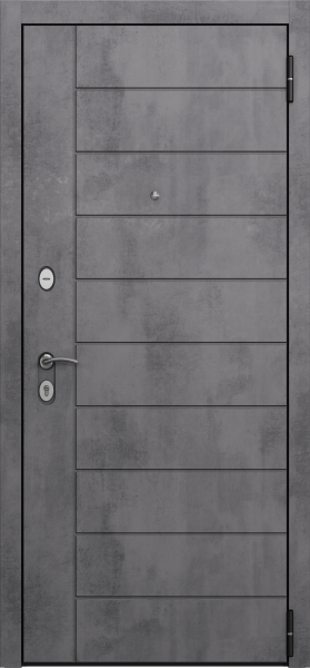 Входные двери H1 HOME ECO PP E-136 Бетон тёмный - Е-136 Бьянко ларче