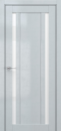 Межкомнатные двери V13 Lacobel белый лак Грей вуд