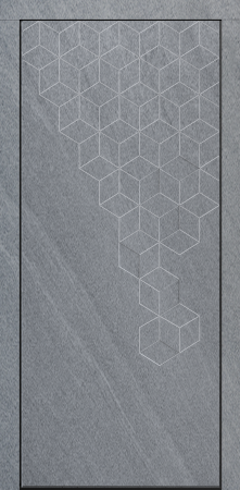 Входные двери Сталлер Comfort 3K ЮП-8 MI35 Санд серый - ЮП-13 Дуб шале снежный