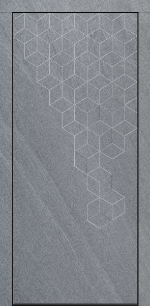 Входные двери Сталлер Comfort 3K ЮП-8 MI35 Санд серый - ЮП-13 Дуб шале снежный