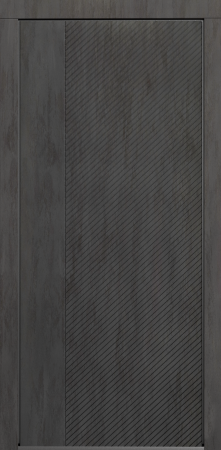 Входные двери Сталлер Comfort 3K ЮП-19 бетон графит - ЮП-16 (декоративная зеркальная вставка) бетон снежный