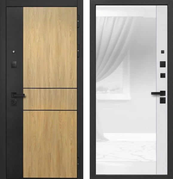 Входные двери 9 см Smart 2 Дуб мадейра янтарь Лайт Грей