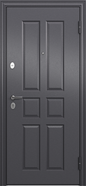 Входные двери DELTA PRO MP VDM VDM-1 Темно-серый букле графит - СК-10 Бьянко