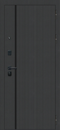 Входные двери M10 ФЛП-39 Черная шагрень - ФЛЗ-32 Velluto Bianco AG 700