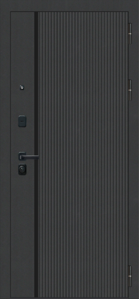 Входные двери M10 ФЛП-39 Черная шагрень - ФЛЗ-32 Velluto Bianco AG 700