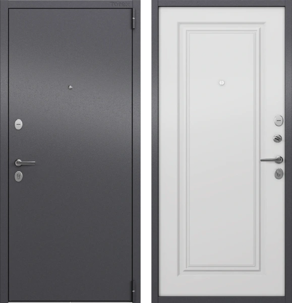 Входные двери LF1 MP Значение отсутствует Темно-серый букле графит - СК-69 Бьянко