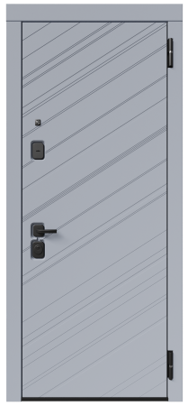 Входные двери Авангард 3К90 ЮР-45 RAL 7024 - ЮР10 RAL 9003