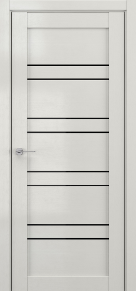 Межкомнатные двери V15 Lacobel черный лак Крем вуд