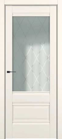 Межкомнатные двери Турин ДО Baguette B4 Сатинато с рисунком ромб