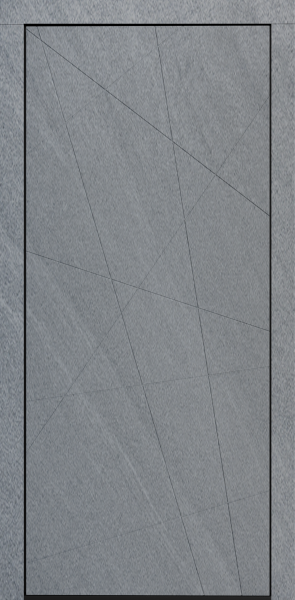 Входные двери Сталлер Comfort 3K ЮП-11 MI35 Санд серый - ЮП-16 (декоративная зеркальная вставка) ZB Белый