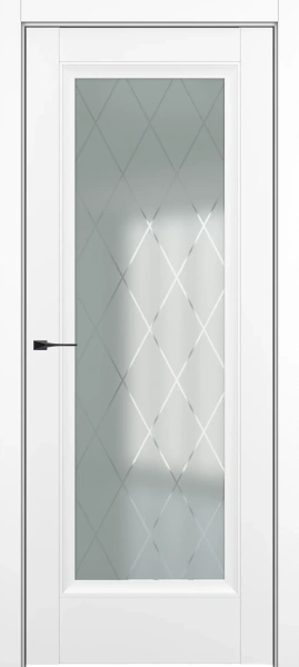Межкомнатные двери Неаполь ДО Baguette B2 Сатинато с рисунком ромб