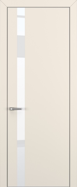 Межкомнатные двери Квалитет К2 Lacobel White Pure Матовый крем