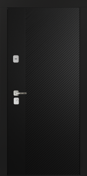 Входные двери Сталлер Comfort 3K ЮП-19 ZB 999-2 Черный кварц - ЮП-13 Капучино