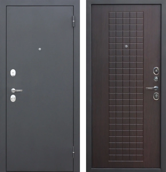 Входные двери Гарда муар 8 мм Черный муар Венге