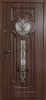 Входные двери Сицилия мет. 3К90 О-Ч(окно) Дуб темный - О-Ч(окно) Белый