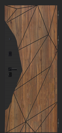 Входные двери M105 ФЛ Орех каньон коньяк - ФЛ Velluto Bianco AG 700