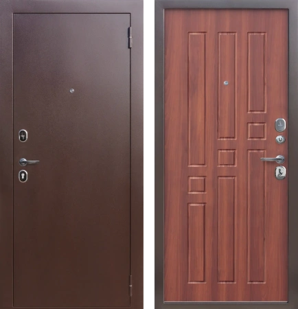 Входные двери Гарда 8 мм Медный антик Рустикальный дуб