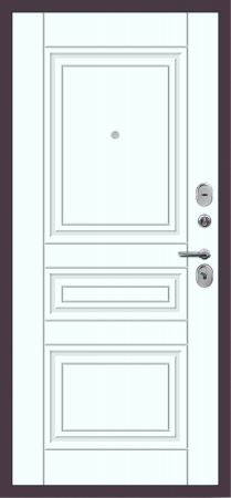 Входные двери M53 с фрезеровкой Букле опал - ФЛ-10 Velluto Bianco AG 700