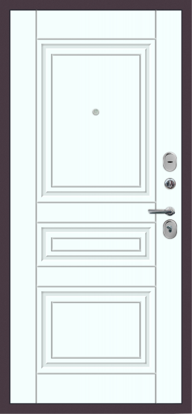 Входные двери M53 с фрезеровкой Букле опал - ФЛ-10 Velluto Bianco AG 700
