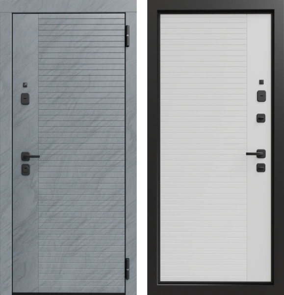 Входные двери TR 1 ЮП-17 MI35 Санд серый - ЮП-17 MI38 Санд светлый