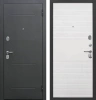 Входные двери Гарда муар 10 мм Черный муар Белый ясень