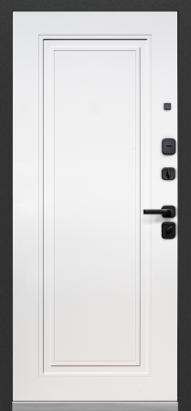 Входные двери Luxor Дуб Вертикаль Нео Сатин черный Эмалит белый