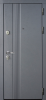 Входные двери Бетолла ЮР25 Бетон тёмный - Без фрезеровки ZB Белый