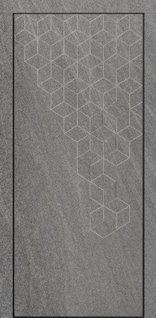 Входные двери Сталлер Comfort 3K ЮП-8 MI36 Санд темный - ЮП-16 (декоративная зеркальная вставка) Milky white