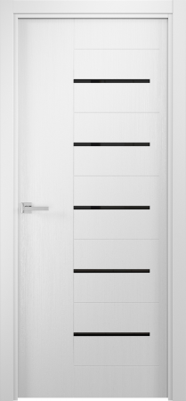 Межкомнатные двери Октава ПО стекло черное