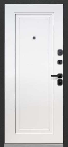 Входные двери Luxor Карбон Черный карбон Эмалит белый