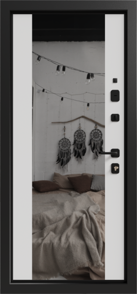 Входные двери Авангард 3К90 ЮР-45 RAL 7024 - ЮР10 RAL 9003