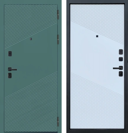 Входные двери M13 ФЛ-34 Velluto Avocado - ФЛ-34 Velluto Bianco AG 700