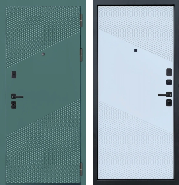 Входные двери M13 ФЛ-34 Velluto Avocado - ФЛ-34 Velluto Bianco AG 700