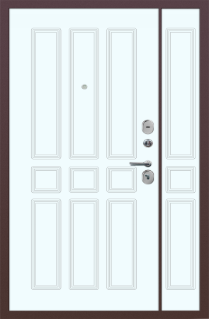 Входные двери M32 1200 металл Медный антик - ФЛ-81 Velluto Bianco AG 700