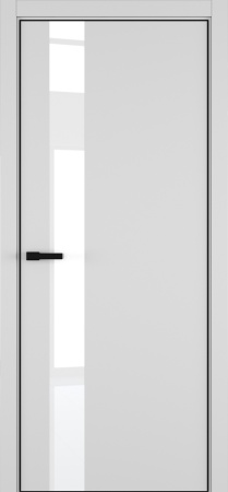 Межкомнатные двери H3 ДО ART Lite Lacobel White Pure Светло-серая эмаль RAL 7047
