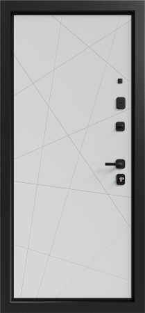 Входные двери Сталлер 3К90 ЮР-39 RAL 9011 - H-67 ZB Белый