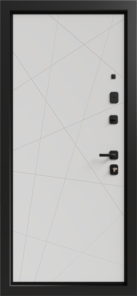 Входные двери Сталлер 3К90 ЮР-39 RAL 9011 - H-67 ZB Белый