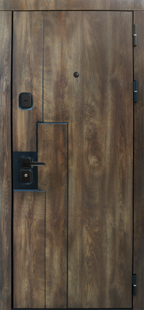 Входные двери Крона 3К90 ЮР18 Дуб коньяк - ЮР18 Дуб темный