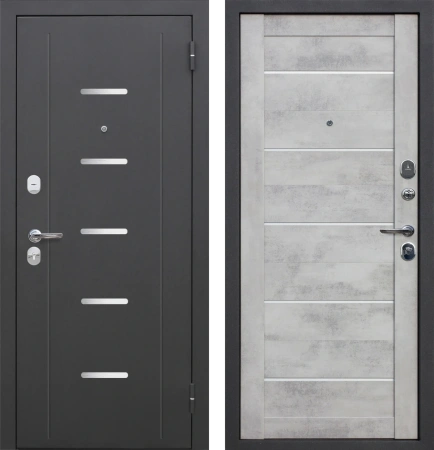 Входные двери Гарда 10 мм Серебро Антик серебро бетон снежный