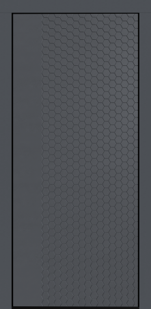 Входные двери Сталлер Comfort 3K ЮП-24 ZB 856-2 Грей - ЮП-16 (декоративная зеркальная вставка) MI35 Санд серый