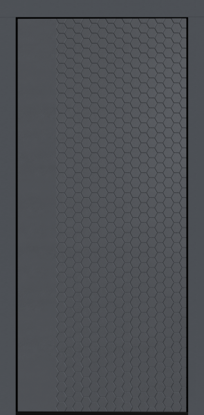 Входные двери Сталлер Comfort 3K ЮП-24 ZB 856-2 Грей - ЮП-16 (декоративная зеркальная вставка) MI35 Санд серый