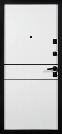 Входные двери Стелс 3К90 горизонталь 2 ЮП-35 Латте (ZB855-2) - ЮП-34 ZB Белый