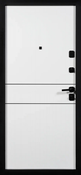 Входные двери Стелс 3К90 горизонталь 2 ЮП-35 Латте (ZB855-2) - ЮП-34 ZB Белый