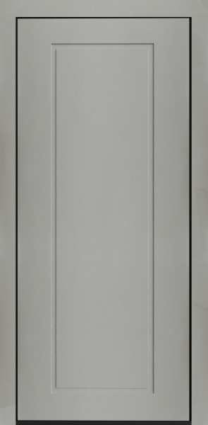 Входные двери Сталлер Comfort 3K ЮП-1 Milky white - ЮП-15 (декоративная зеркальная вставка) Milky white