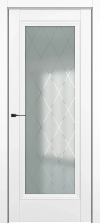 Межкомнатные двери Неаполь ДО Baguette B3 Сатинато с рисунком ромб
