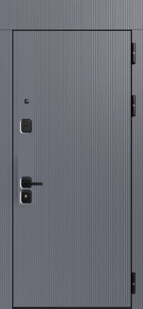 Входные двери Либерти 3К90 TOR ЮР-39 RAL 9011 - ЮР-42 декоративная зеркальная вставка RAL 9003