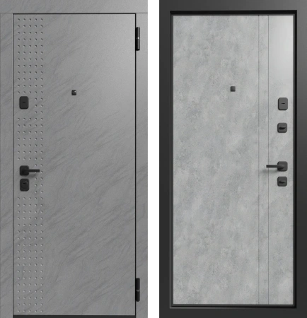 Входные двери TR 14 ЮП-20 MI36 Санд темный - ЮП-25 бетон снежный