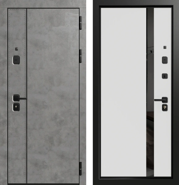 Входные двери Крафт 3К90 TOR ЮР-44 MI 41 Пластер грей - ЮР22 ZB Белый