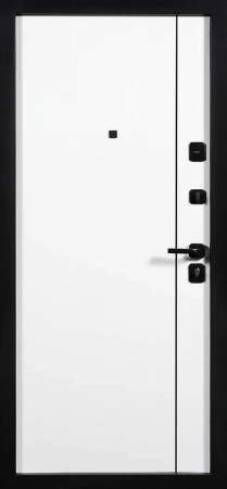 Входные двери TR 18 вертикаль 1 ЮП-21 Латте (ZB855-2) - ЮП-31 ZB Белый